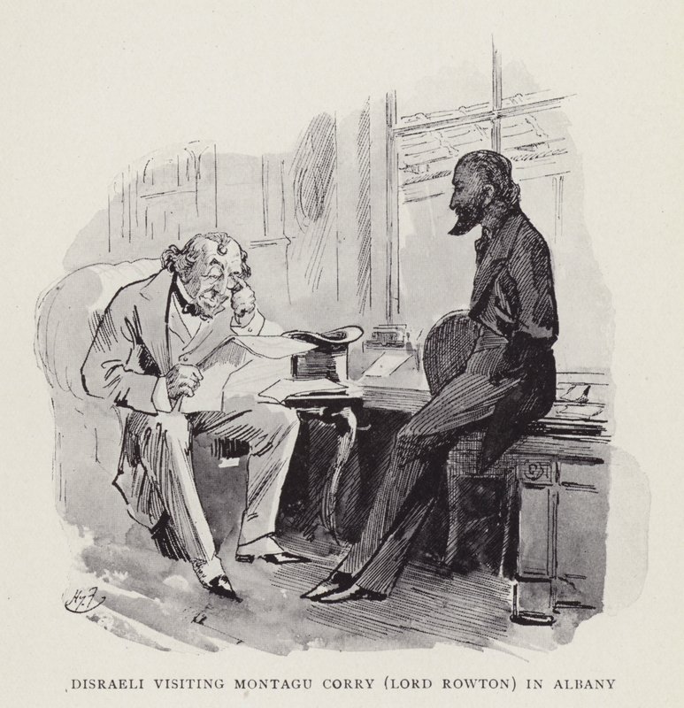 Disraeli besucht Montagu Corry (Lord Rowton) in Albany von Harry Furniss