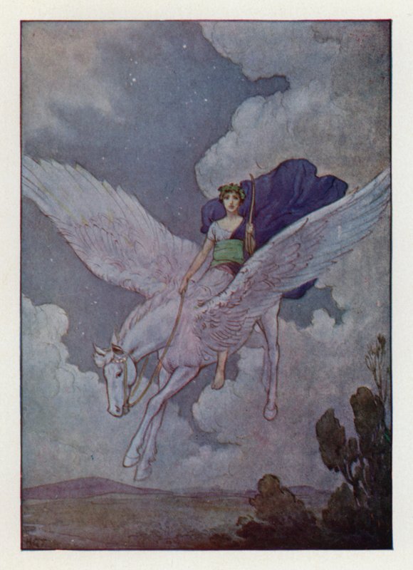 Bellerophon und sein silbergeflügeltes Pferd von Harry George Theaker