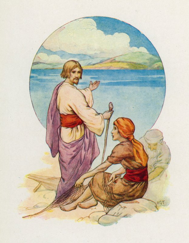 "Simon Petrus und Andreas, kommt! Folgt mir!" von Harry George Theaker