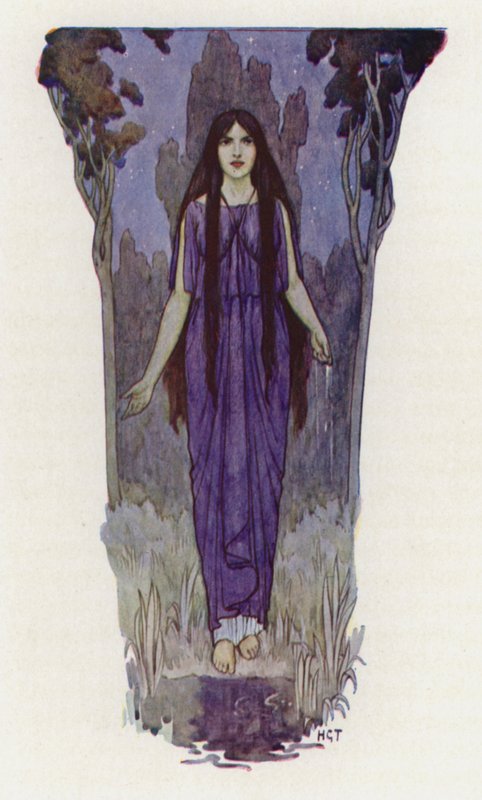 Dort im Schweigen des Waldes würde Medea stehen von Harry George Theaker