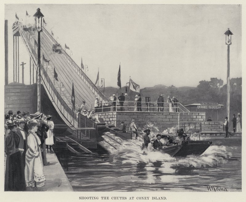 Rutschen auf den Chutes in Coney Island von Harry M. Pettit