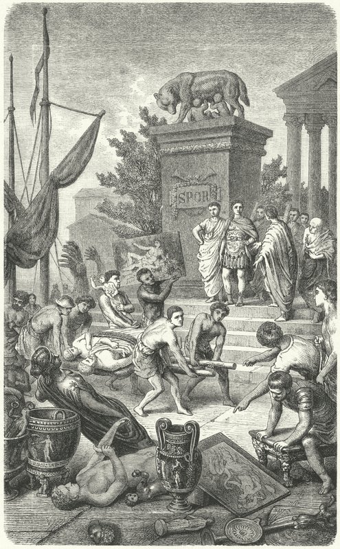 Ankunft antiker griechischer Kunstwerke in Rom von Heinrich Leutemann