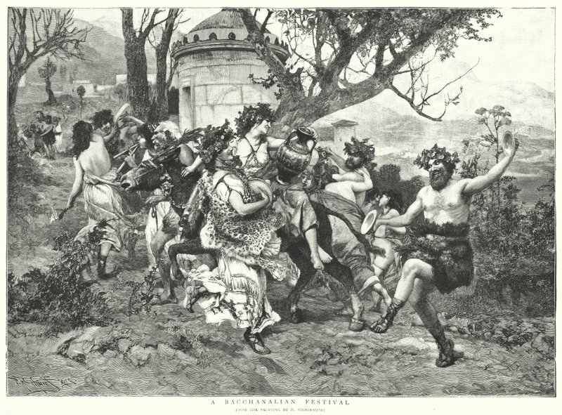 Ein Bacchanalisches Fest von Hendrik (after) Siemiradzki