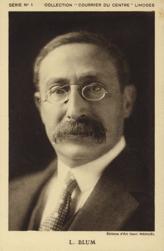 Leon Blum, ca. 1930er (s/w Foto) von Henri Manuel