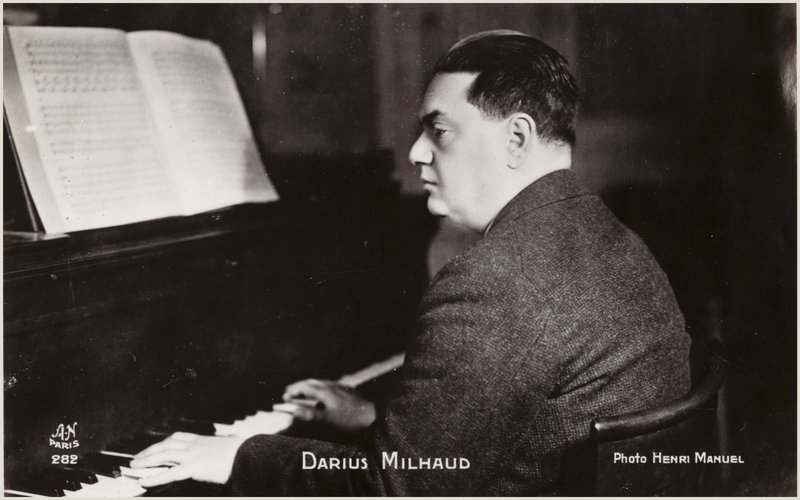 Porträt von Darius Milhaud von Henri Manuel