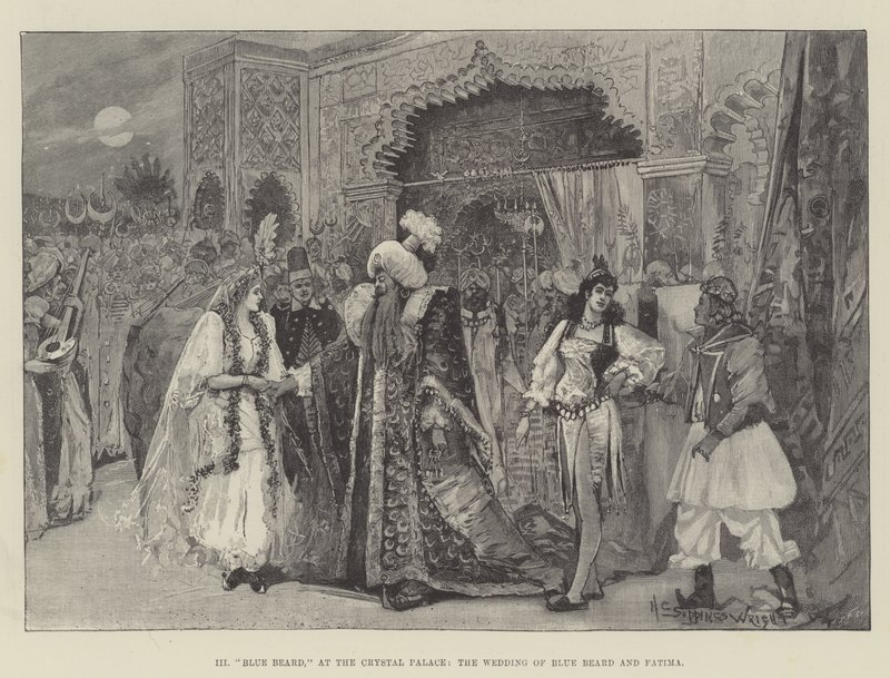 Blaubart, im Crystal Palace, die Hochzeit von Blaubart und Fatima von Henry Charles Seppings Wright