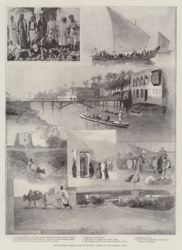 Der gemeldete französische Gewinn in Muscat, Szenen am Persischen Golf von Henry Charles Seppings Wright
