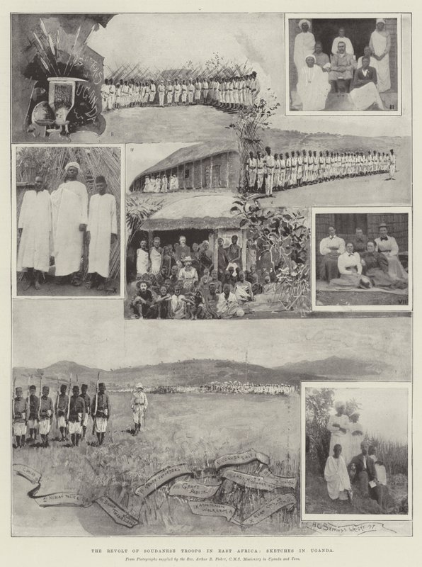 Der Aufstand sudanesischer Truppen in Ostafrika, Skizzen in Uganda von Henry Charles Seppings Wright