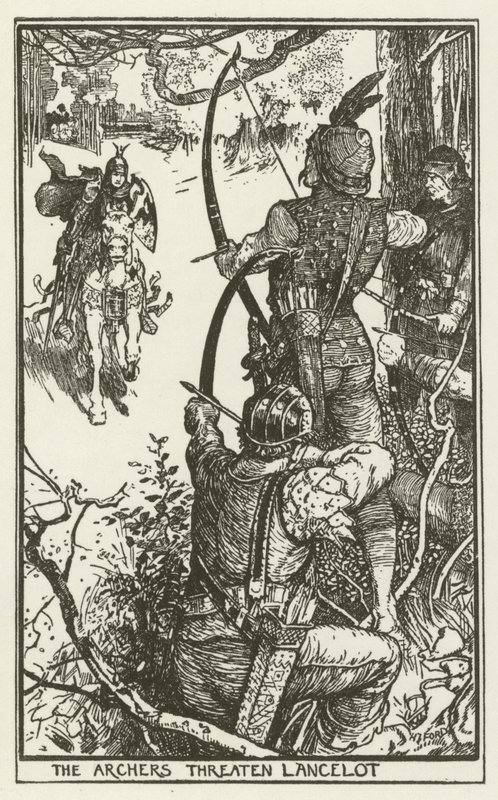 Die Bogenschützen bedrohen Lancelot von Henry Justice Ford