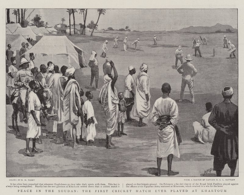 Frieden im Sudan, das erste Cricketspiel in Khartum von Henry Marriott Paget
