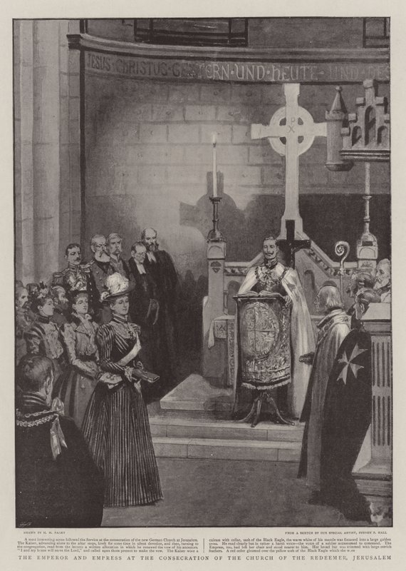 Der Kaiser und die Kaiserin bei der Einweihung der Erlöserkirche in Jerusalem von Henry Marriott Paget