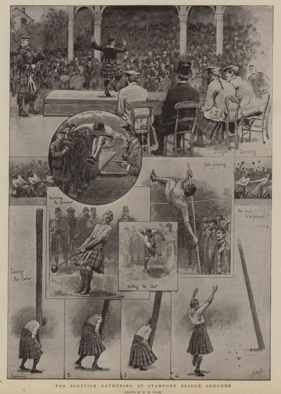 Das schottische Treffen auf dem Stamford Bridge Gelände von Henry Marriott Paget