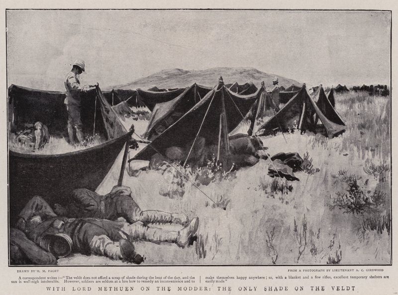 Mit Lord Methuen am Modder, der einzige Schatten auf der Veldt von Henry Marriott Paget
