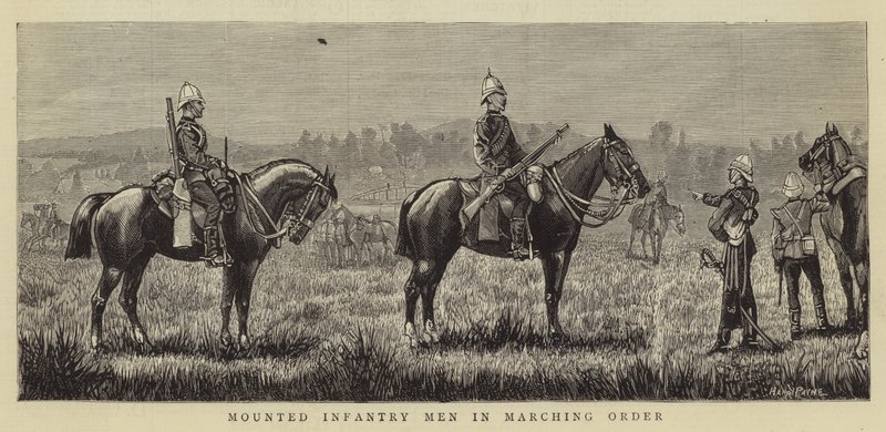 Berittene Infanteristen in Marschordnung von Henry Payne