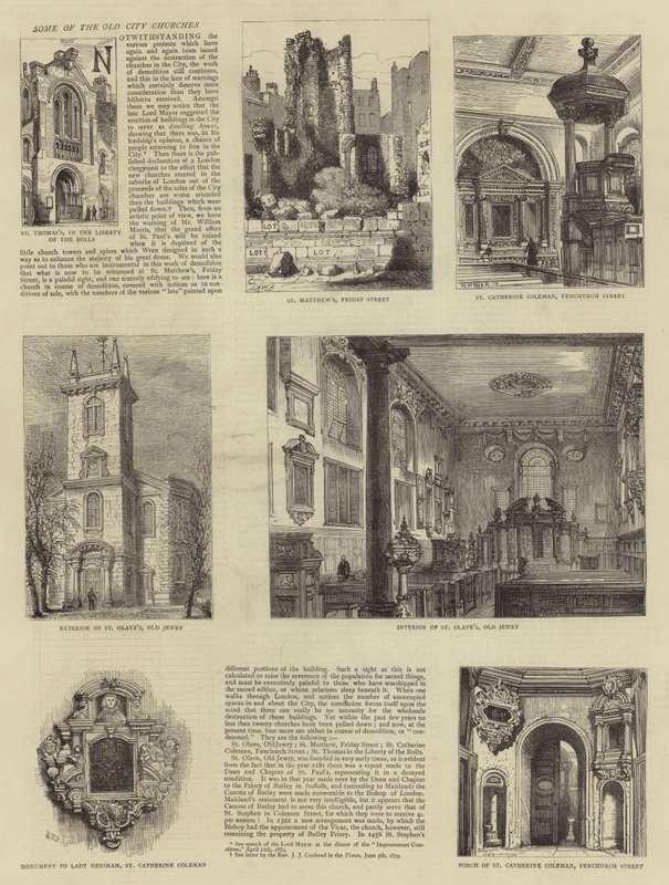Einige der alten Stadtkirchen von Henry William Brewer