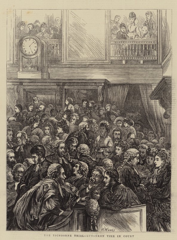 Der Tichborne-Prozess, Mittagspause im Gericht von Henry Woods
