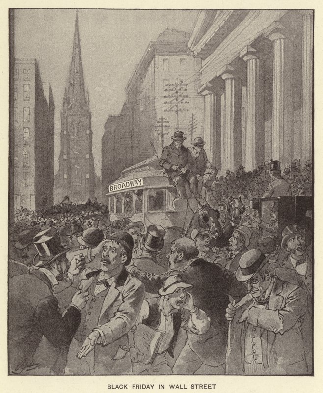 Schwarzer Freitag an der Wall Street von Henry Alexander (after) Ogden