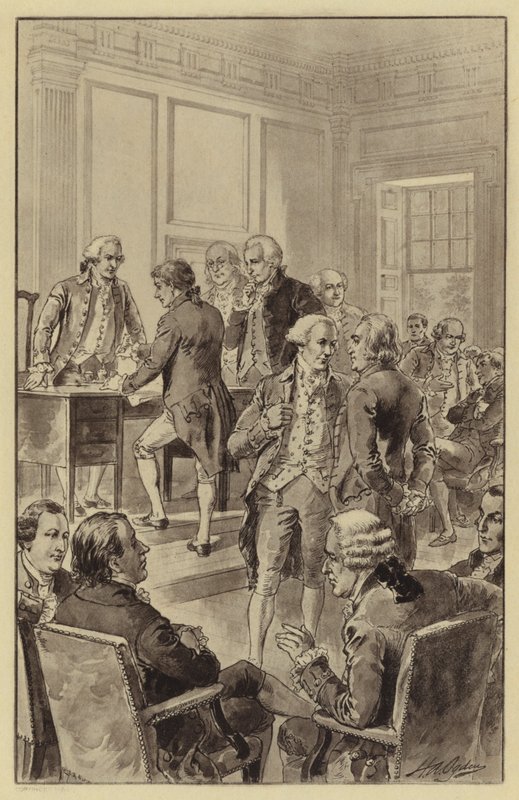 Unterzeichnung der Unabhängigkeitserklärung, 4. Juli 1776 von Henry Alexander (after) Ogden