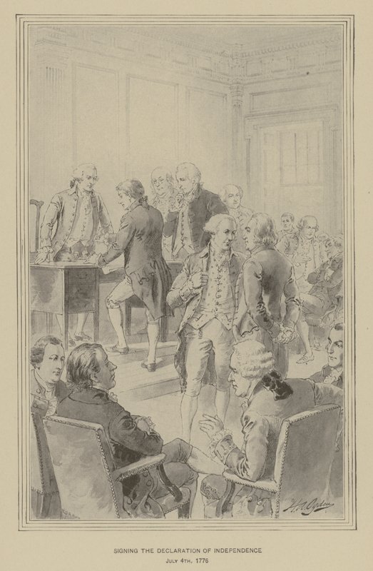 Unterzeichnung der Unabhängigkeitserklärung, 4. Juli 1776 von Henry Alexander (after) Ogden