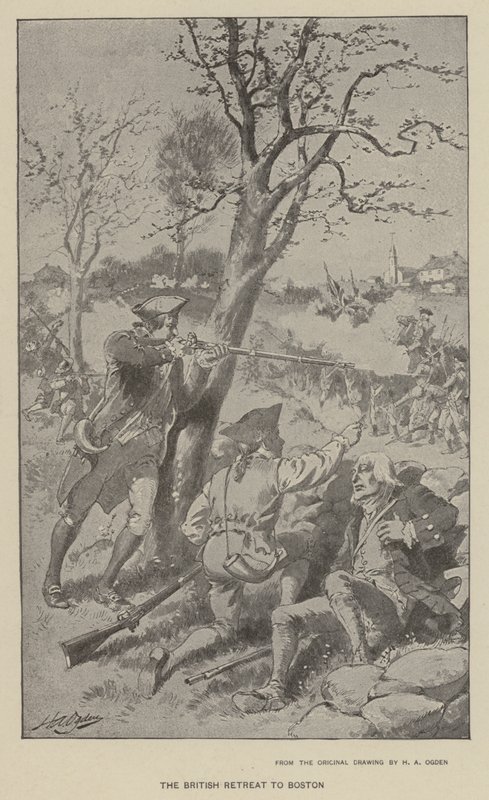 Der britische Rückzug nach Boston von Henry Alexander (after) Ogden