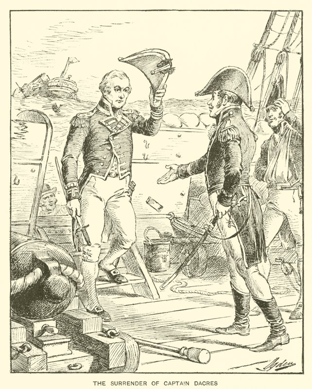 Die Kapitulation von Kapitän Dacres von Henry Alexander (after) Ogden