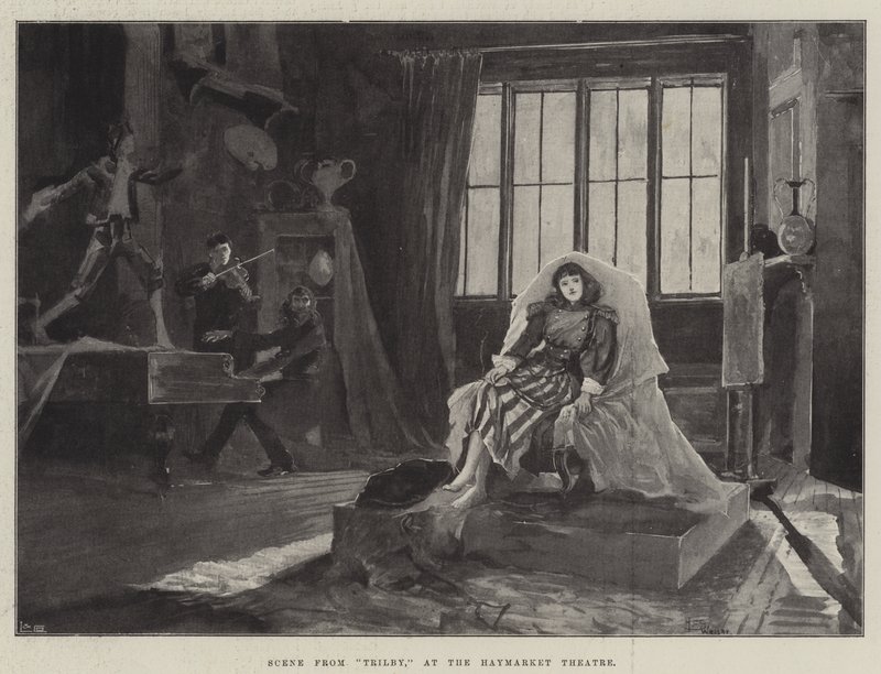 Szene aus Trilby, im Haymarket Theatre von Henry Charles Seppings Wright