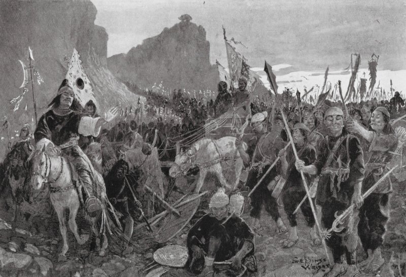 Soldaten mit "Bits" im Mund von Henry Charles Seppings Wright