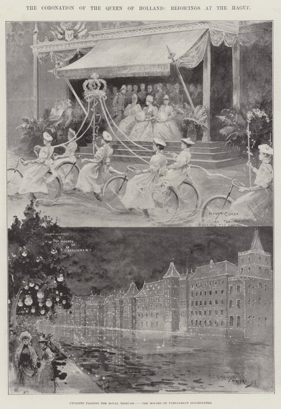 Die Krönung der Königin von Holland, Feierlichkeiten in Den Haag von Henry Charles Seppings Wright
