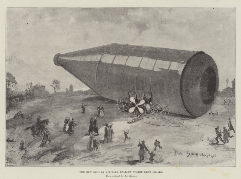 Der neue deutsche Militärballon getestet in der Nähe von Berlin von Henry Charles Seppings Wright