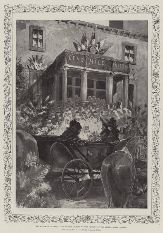 Die Königin in Irland, Besuch Ihrer Majestät im Kloster des Heiligen Herzens, Dublin von Henry Charles Seppings Wright