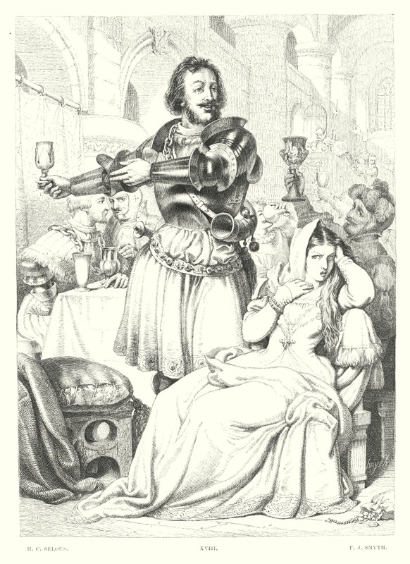 Lord Byrons Childe Harold, Canto III, Strophe 48 von Henry Courtney (after) Selous