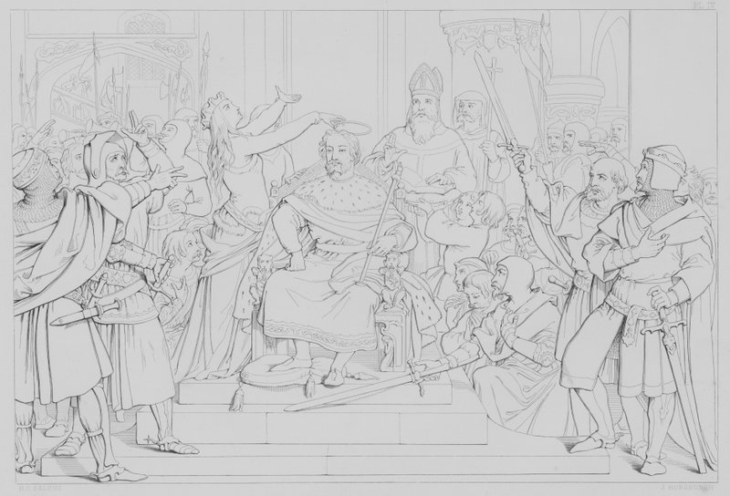 Episode aus dem Leben von Robert Bruce, nach Sir Walter Scott von Henry Courtney after Selous