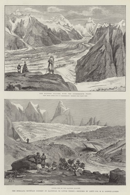 Die Himalaya-Berglandschaft von Baltistan, oder Klein-Tibet von Henry Haversham Godwin Austen