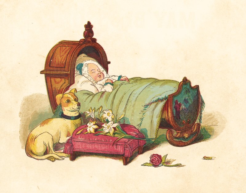 Prinzessin Victoria schläft in ihrer Wiege von Henry Hetherington Emmerson