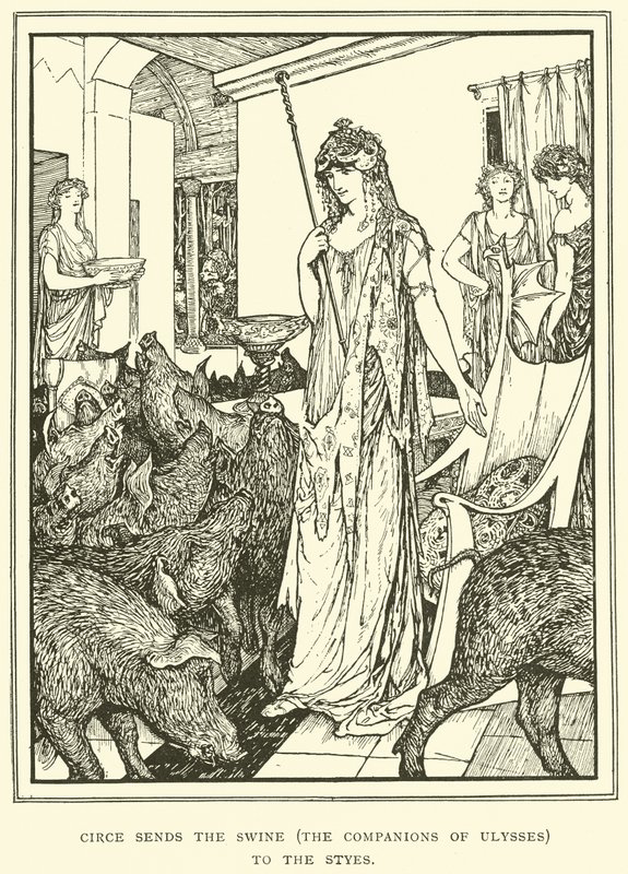 Circe schickt die Gefährten des Odysseus zu den Ställen von Henry Justice Ford