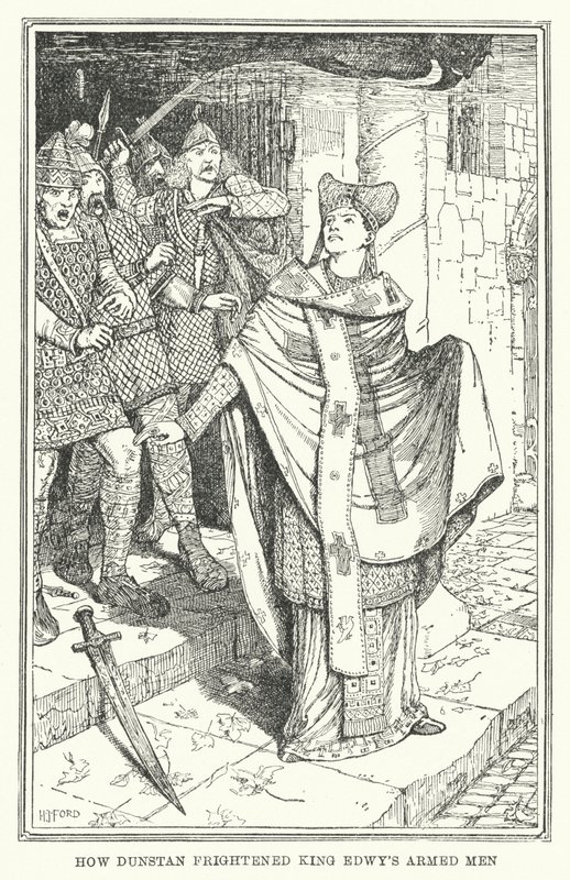 Wie Dunstan die bewaffneten Männer von König Edwy erschreckte von Henry Justice Ford