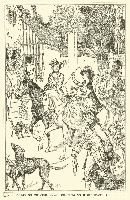 Marie Antoinette geht mit dem Dauphin auf die Jagd von Henry Justice Ford