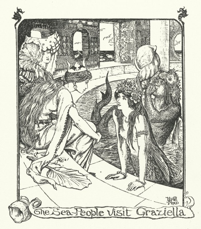 Die Meeresleute besuchen Graziella (Gravur) von Henry Justice Ford