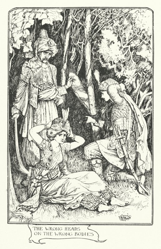 Die falschen Köpfe auf den falschen Körpern (Gravur) von Henry Justice Ford