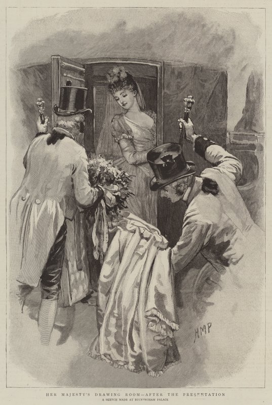 Der Zeichensaal Ihrer Majestät nach der Präsentation von Henry Marriott Paget