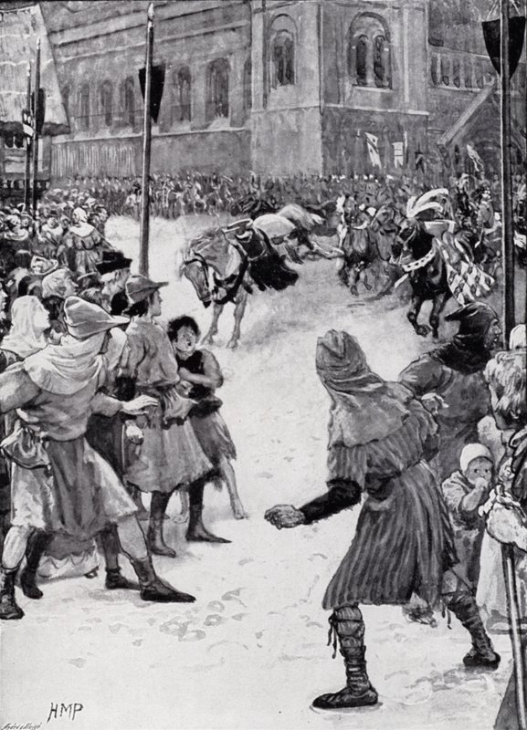 Lösen der Palfreys bei der Krönung von König Edward I. von Henry Marriott Paget