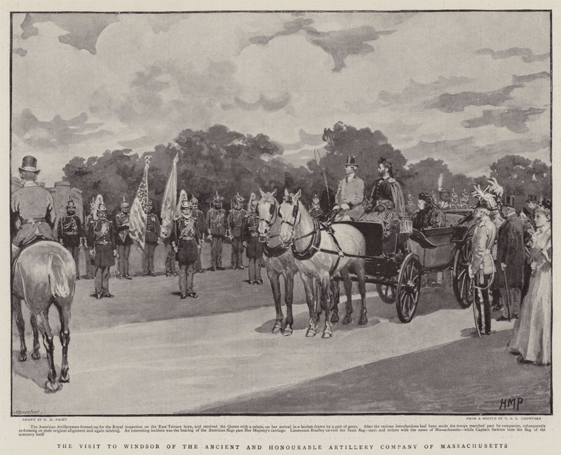 Der Besuch der Ancient and Honourable Artillery Company of Massachusetts in Windsor von Henry Marriott Paget