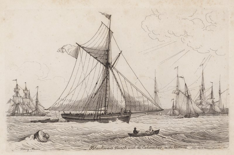 Blackwall Reach und die Columbus in der Ferne von Henry Moses