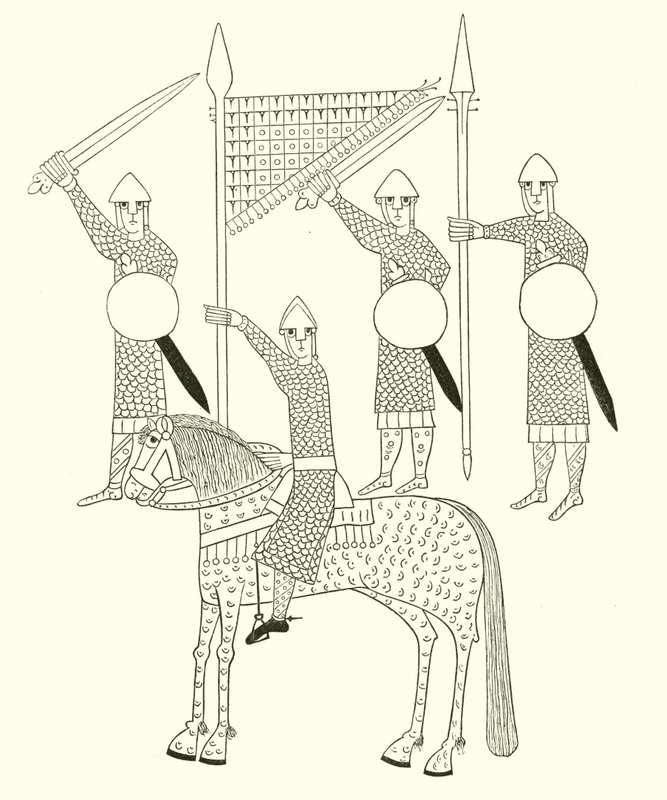 Spanische Krieger, Ende des 11. Jahrhunderts von Henry Shaw