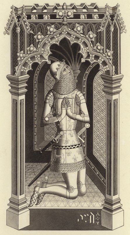 Der Schwarze Prinz, um 1355, aus der St. Stephanskapelle, Westminster von Henry Shaw