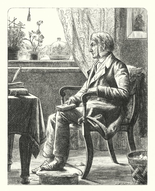 Ein Vater liest die Bibel von Henry Stacey (after) Marks