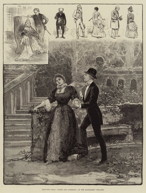 Skizzen von Lords und Commons, im Haymarket Theatre von Henry Stephen Ludlow