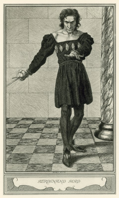 Die Herzogin von Malfi von John Webster: Ferdinand Wahnsinnig von Henry Weston Keen