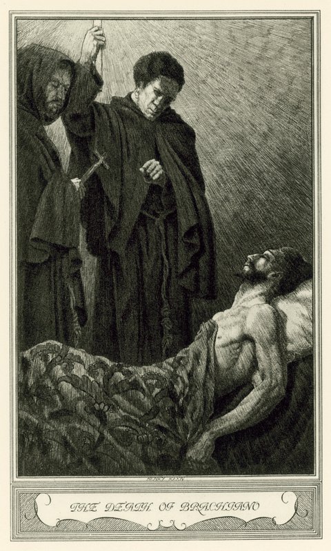 Der weiße Teufel von John Webster: Der Tod von Brachiano (Lithografie) von Henry Weston Keen