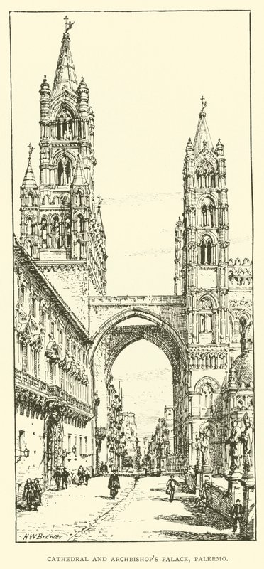 Kathedrale und Erzbischofspalast, Palermo von Henry William Brewer
